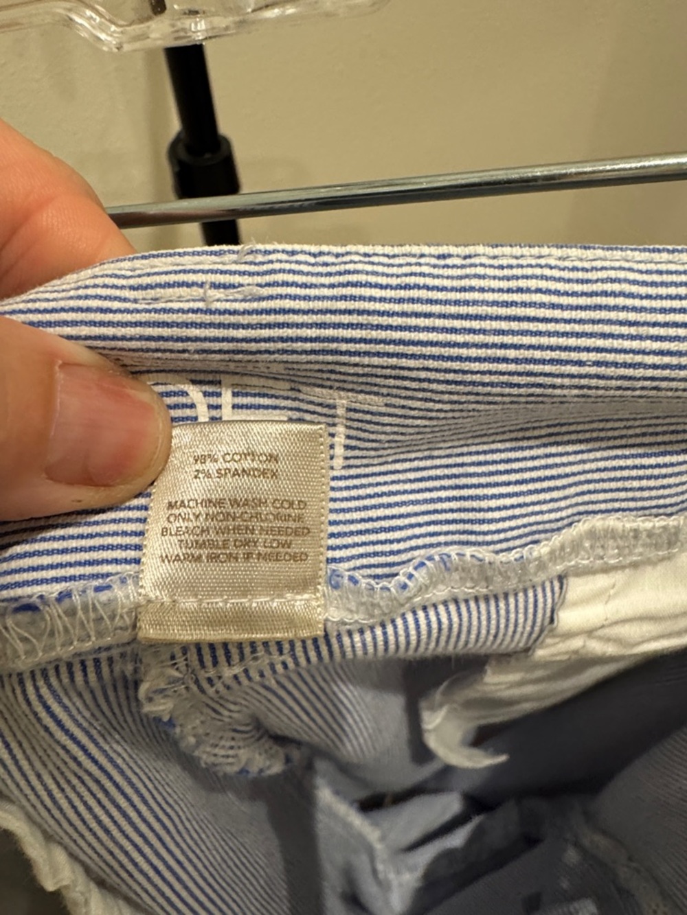 LOFT Light Blue Cotton Bermuda Shorts - Picture 4 of 7